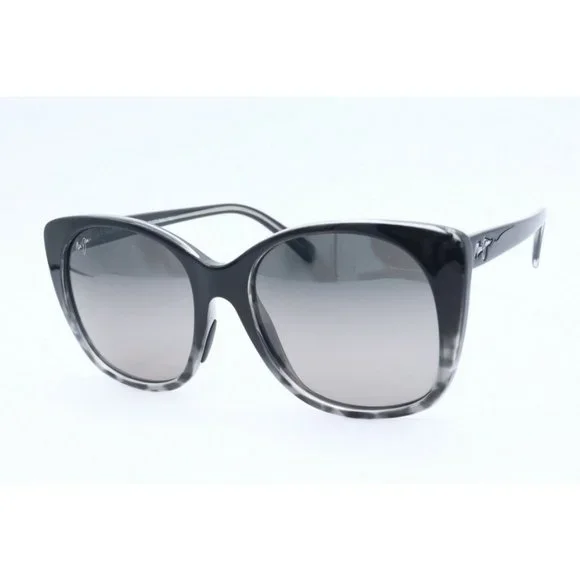 Maui Jim Mele MJ 794-02GT Black Butterfly Sunglasses Gray Polarized Lenses (B) Maui Jim Mele MJ 794-02GT Black Butterfly Sunglasses Gray  main image 2